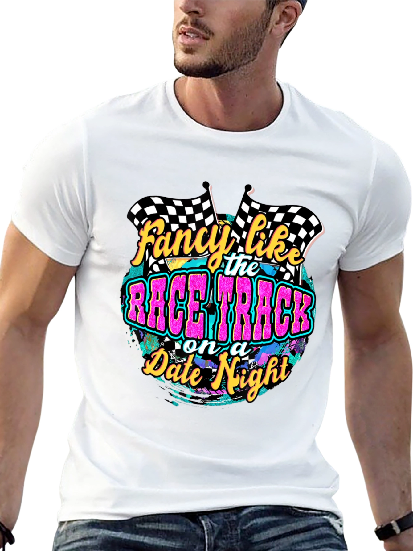 Fancy Like Race Track Date Night Graphic Tee