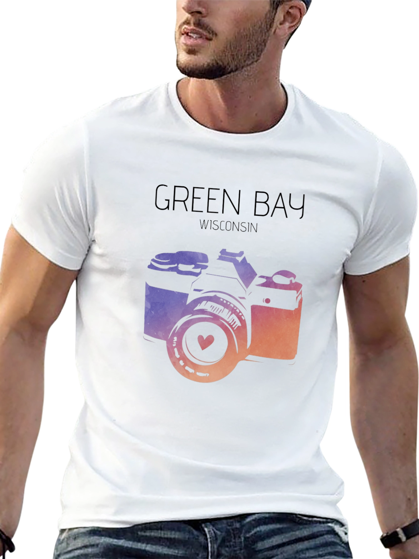 Green Bay Wisconsin Camera Graphic Tee