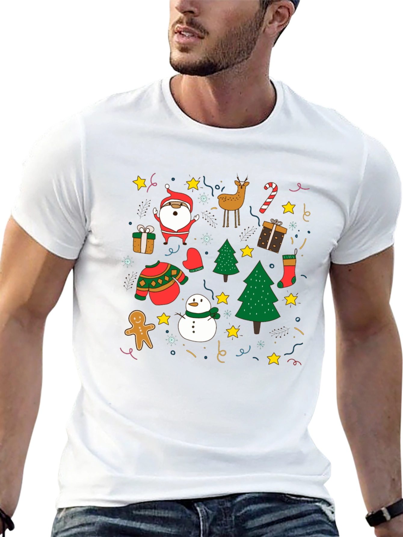 Festive Christmas Holiday Pattern T-Shirt