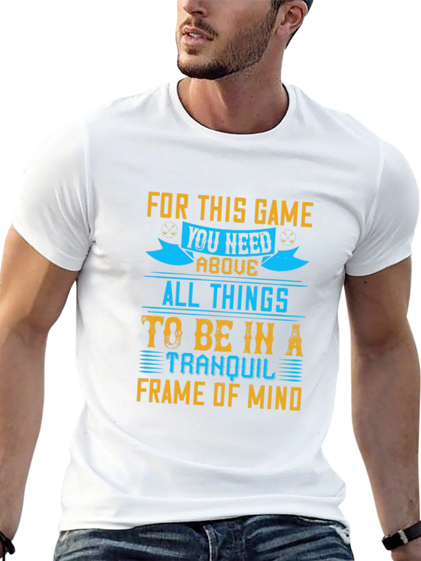 Tranquil Mind Game T-Shirt - Soft Black Cotton Tee
