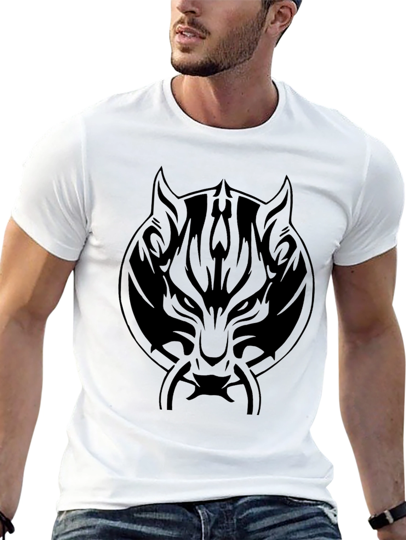 Black Wolf Emblem Tee