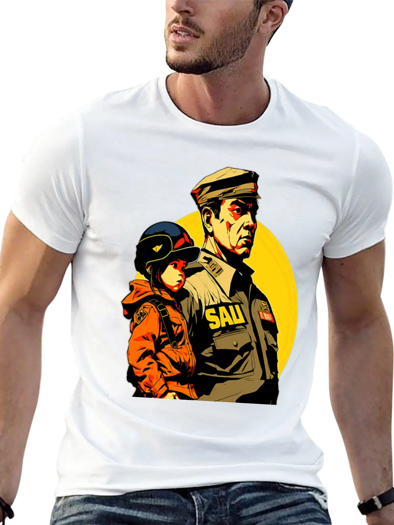 SAU Graphic Tee - Black Cotton Blend