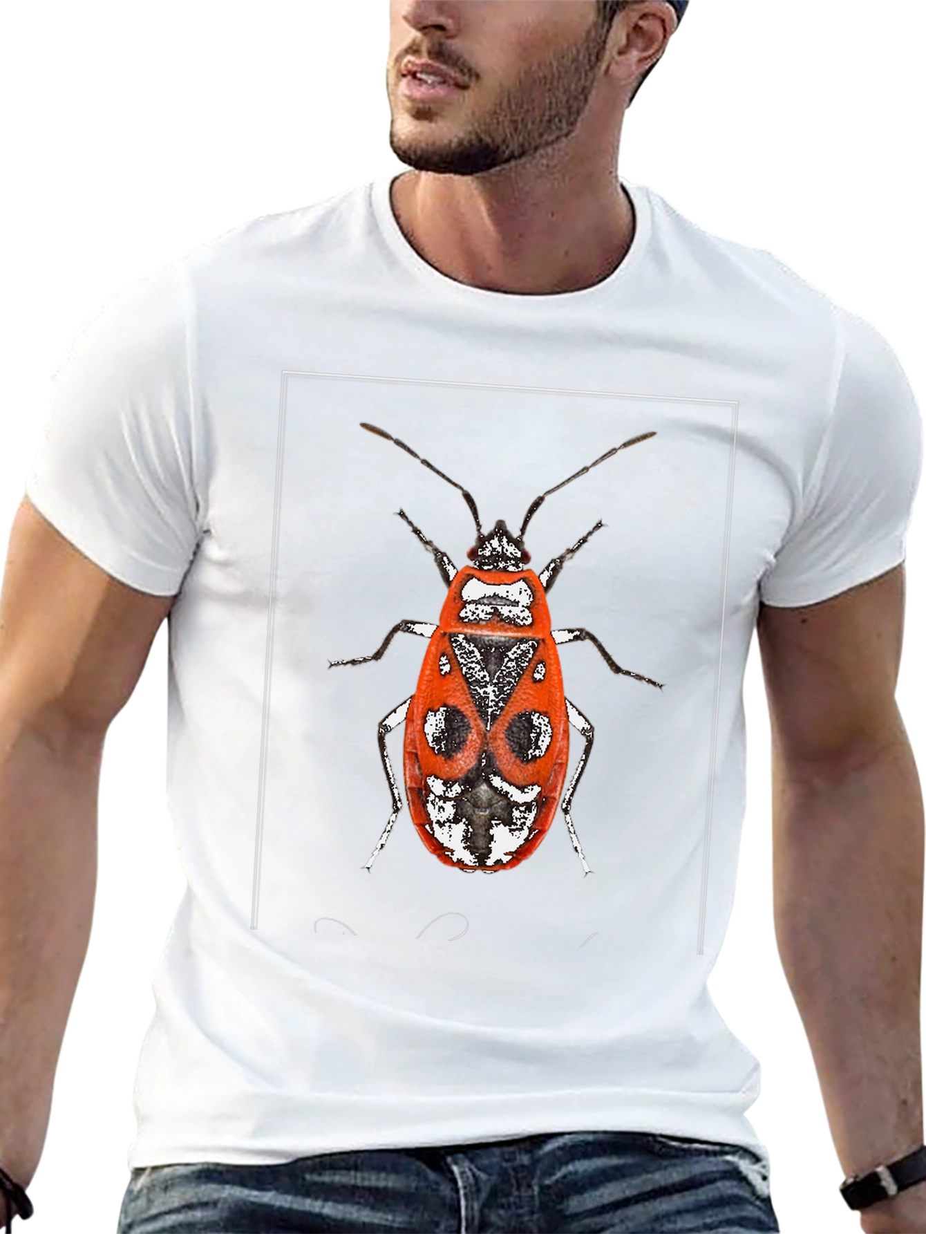 Red Bug Graphic Tee - Unique Insect Design