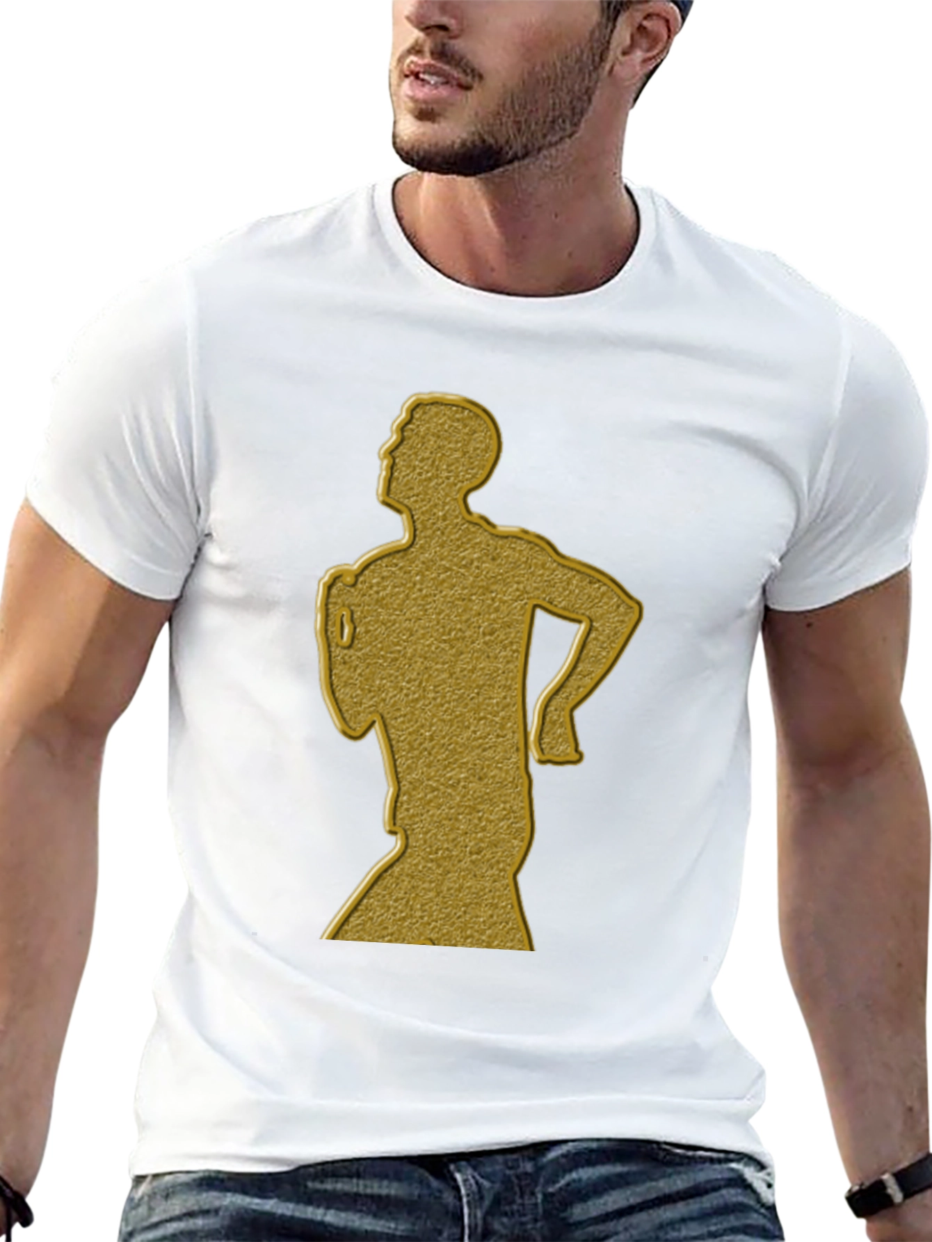Golden Runner Graphic Tee - Mens Black T-Shirt