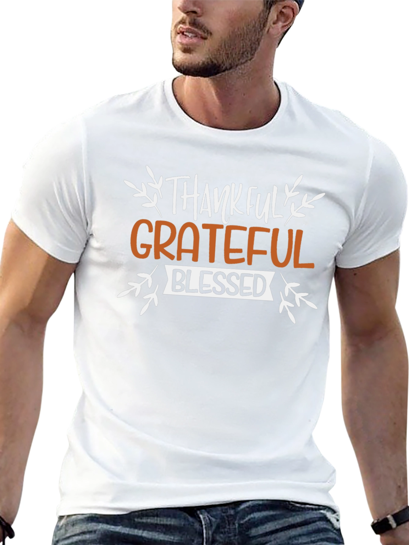 Thankful Grateful Blessed Thanksgiving T-Shirt
