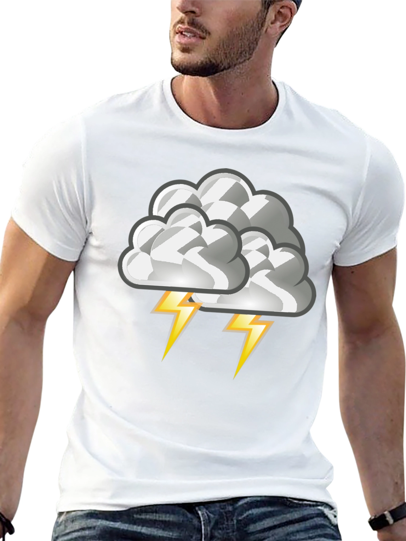 Storm Cloud Graphic Tee - Mens Black T-Shirt