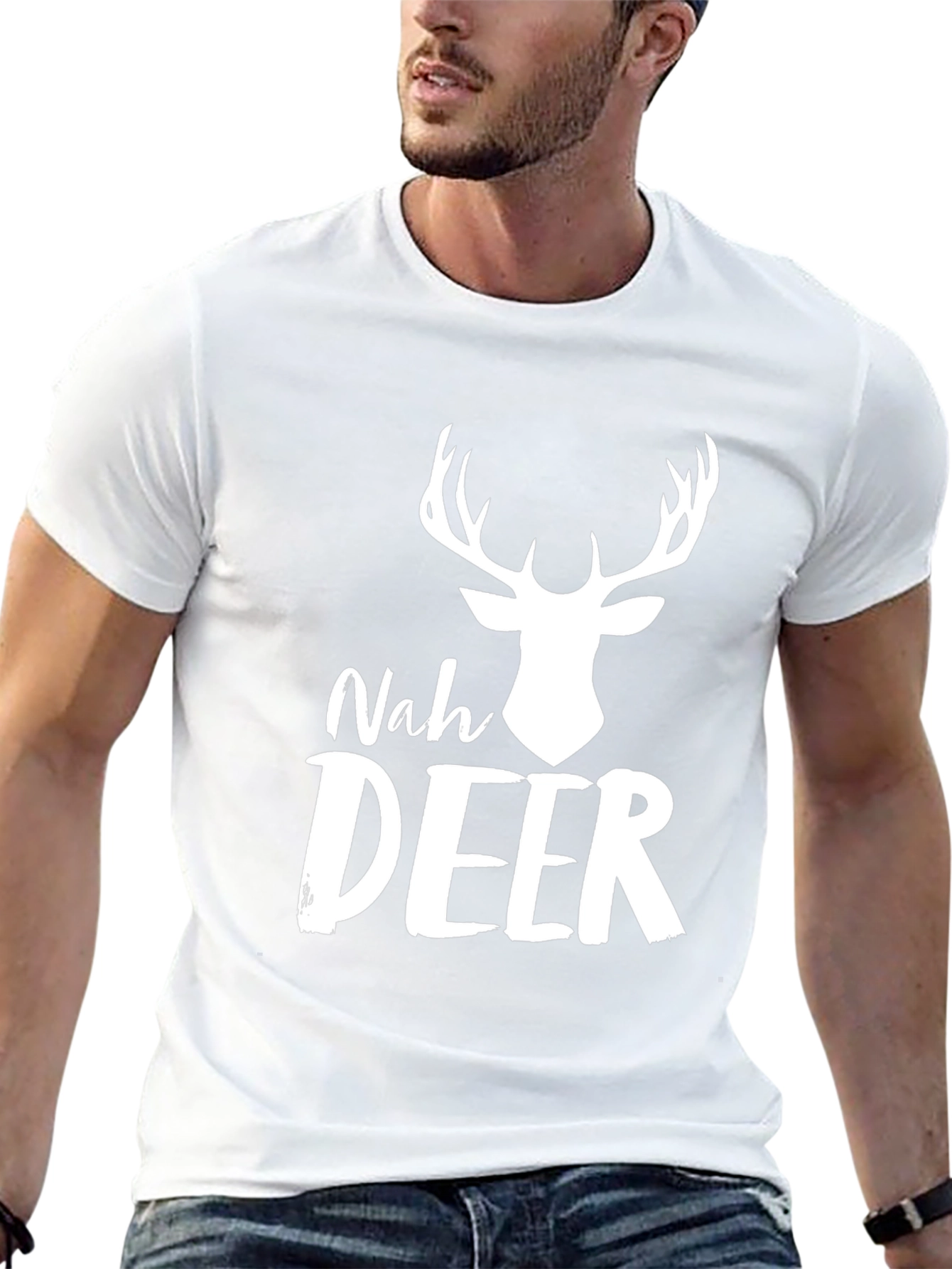 Nah Deer Mens Graphic T-Shirt