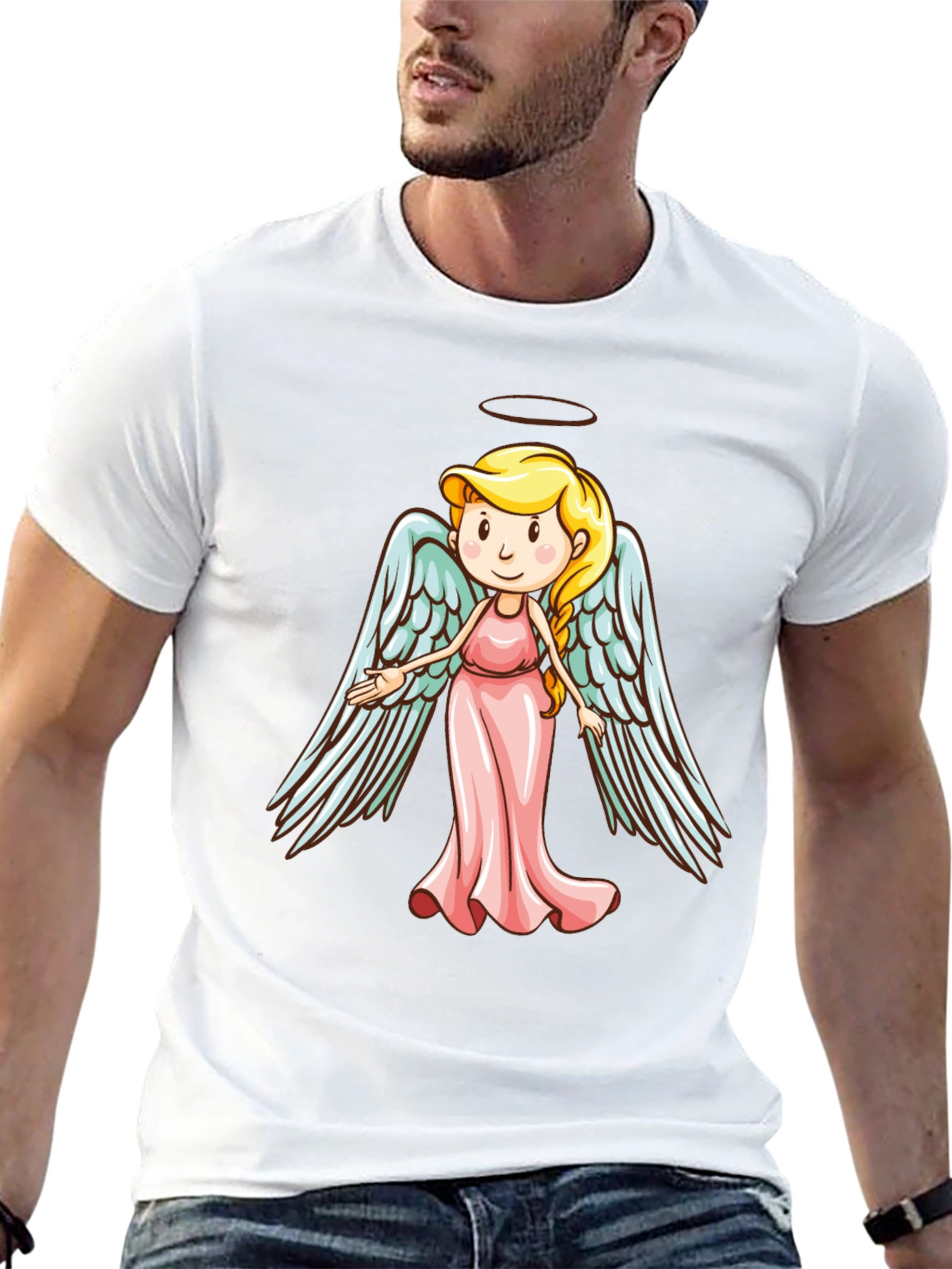 Angel Graphic Tee - Soft Cotton Blend