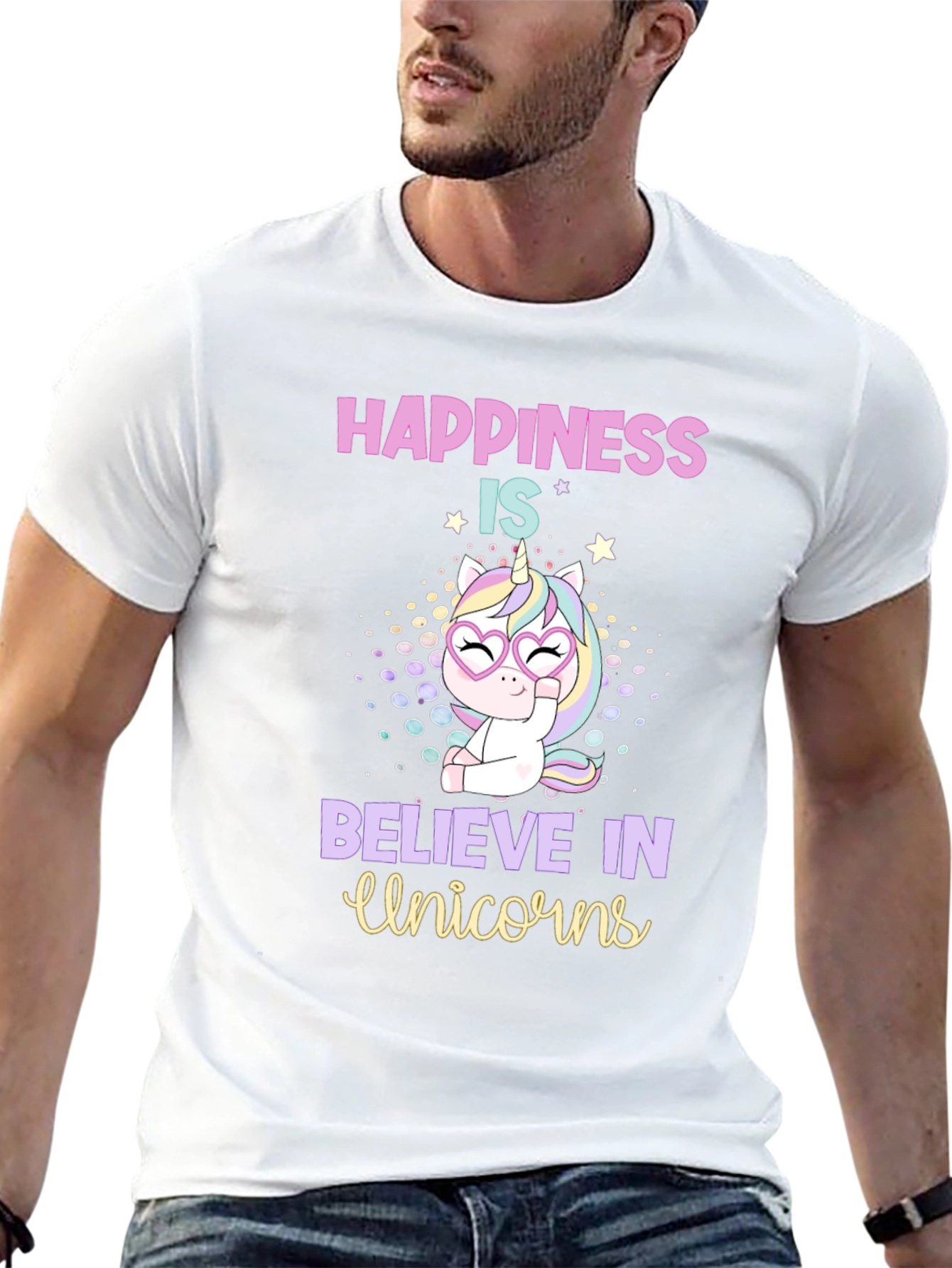 Happiness is Believe in Unicorns T-Shirt