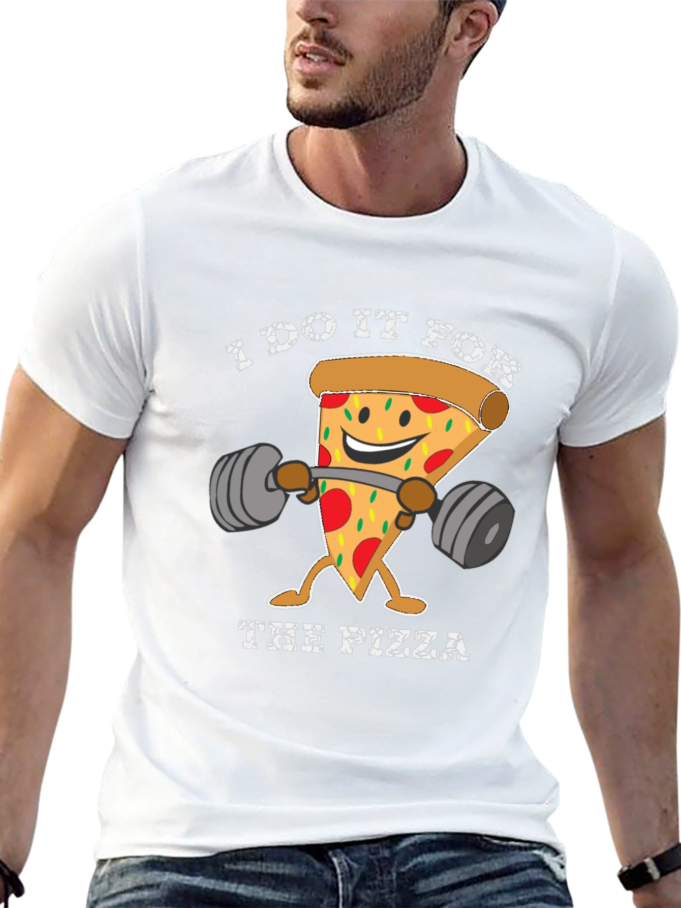 Pizza Gym T-Shirt Funny Workout Tee