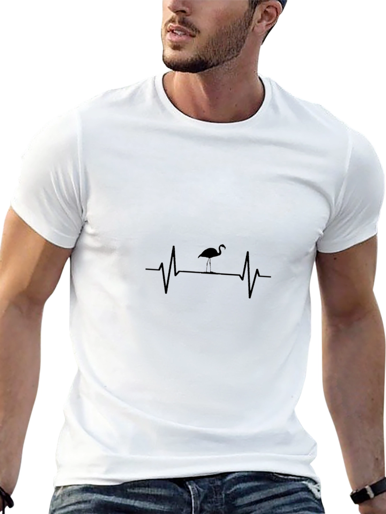 Heartbeat Flamingo Graphic Tee
