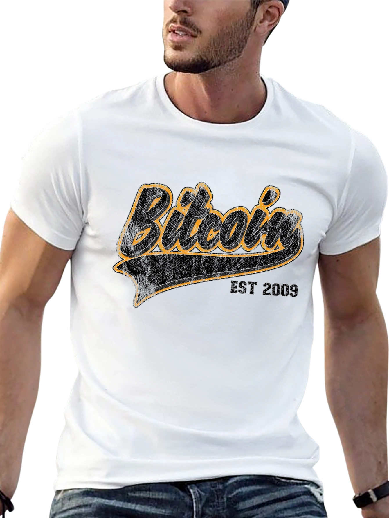 Bitcoin EST 2009 Black Graphic Tee