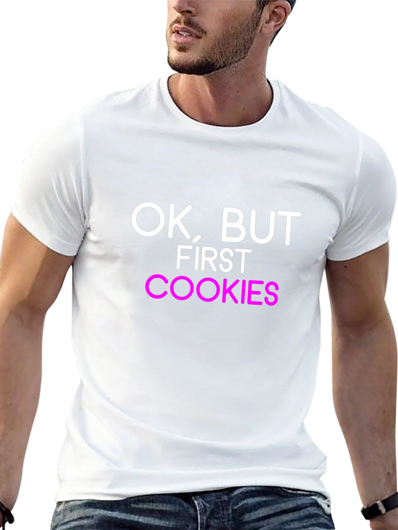Ok But First Cookies Black T-Shirt