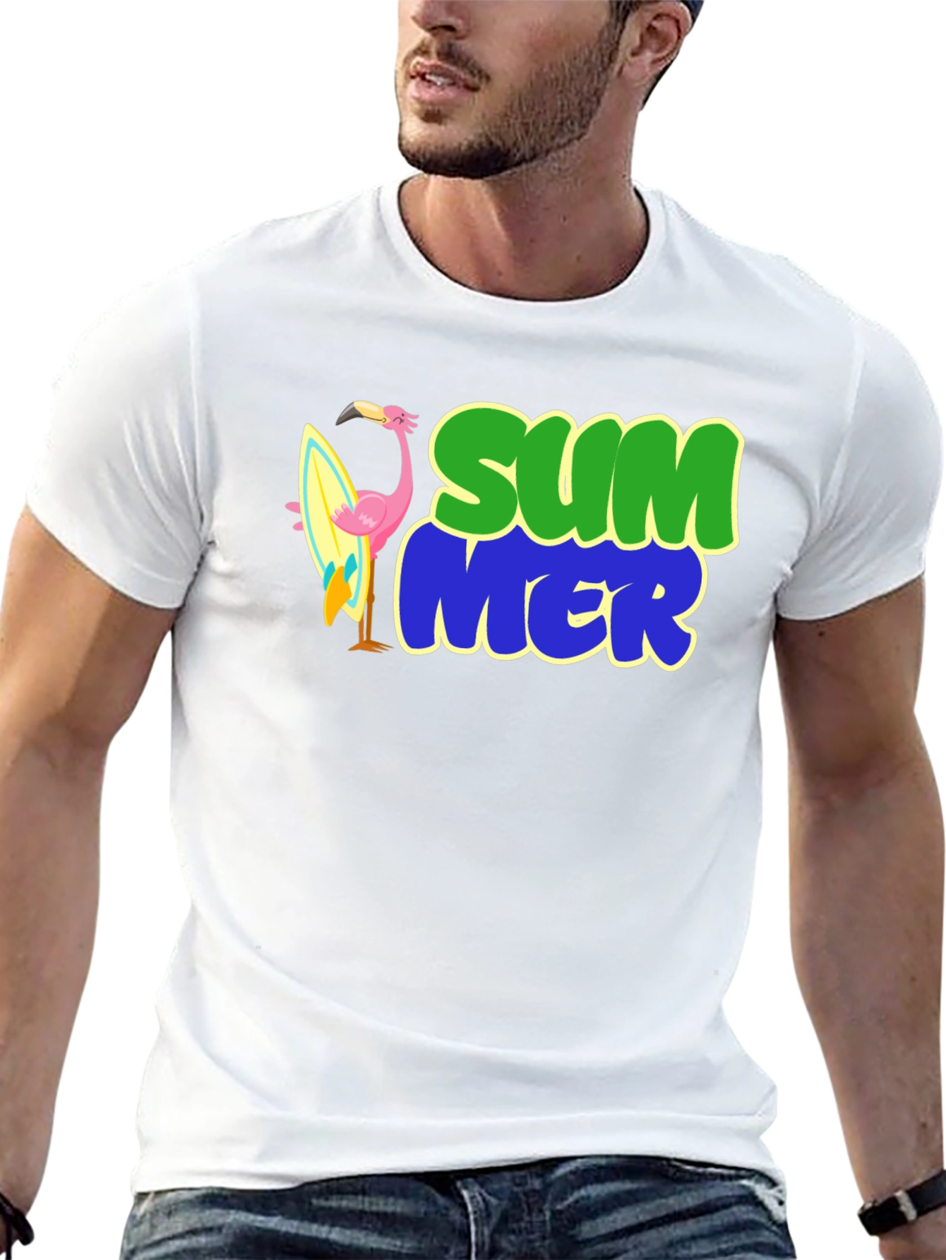 Summer Flamingo Graphic T-Shirt