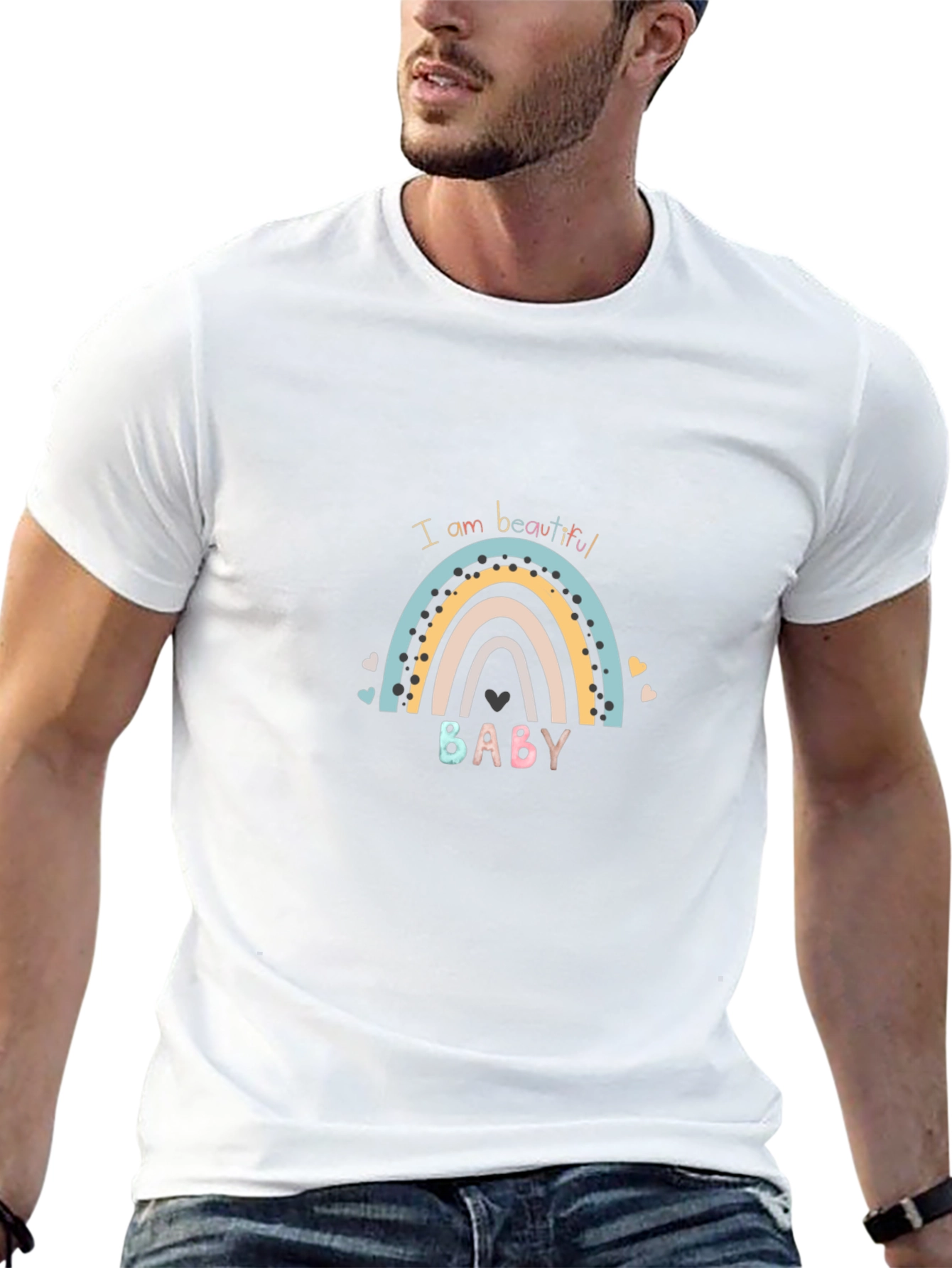 I am Beautiful Baby Rainbow Graphic Tee