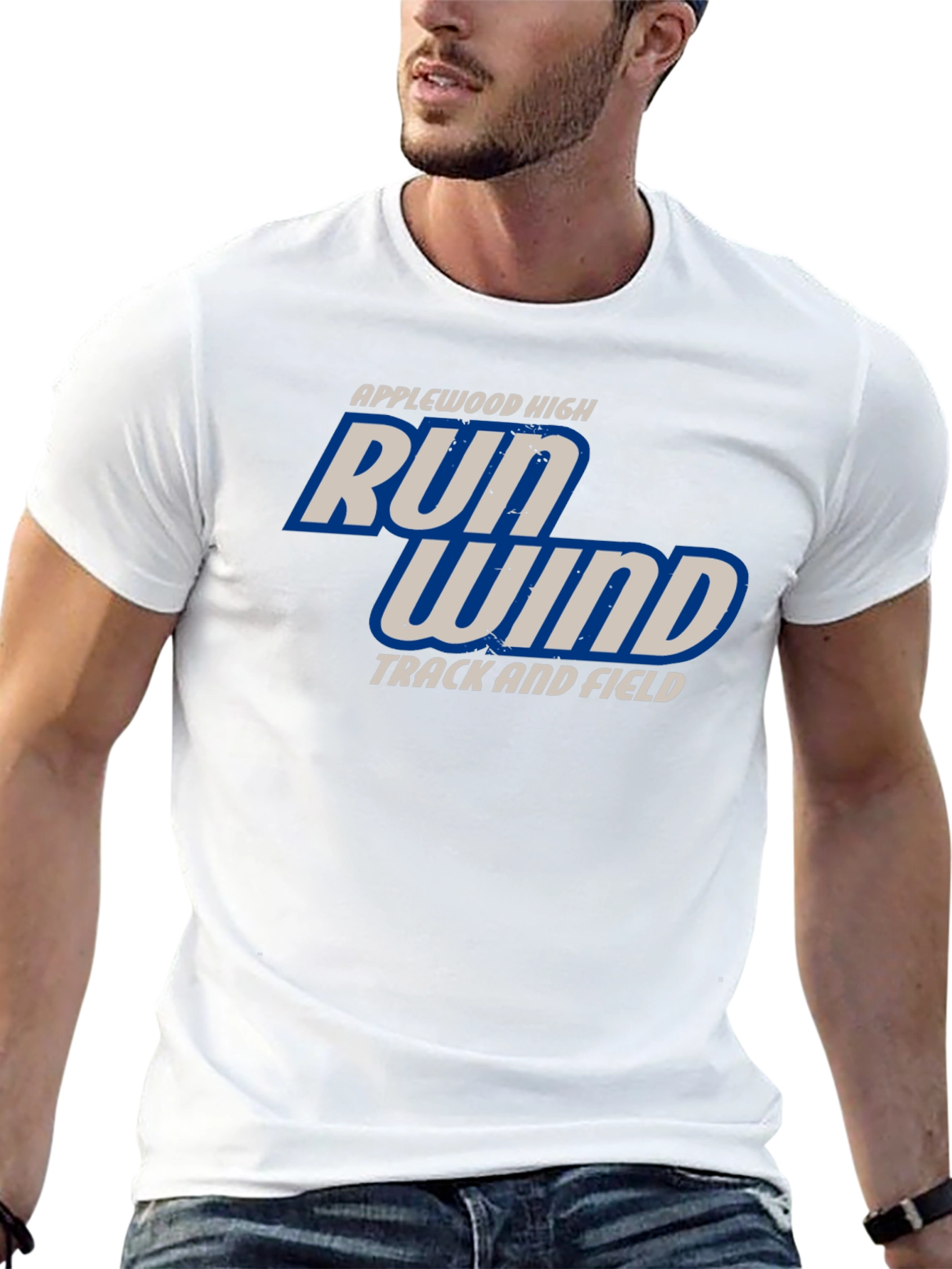 Applewood High Run Wind Track & Field Black T-Shirt