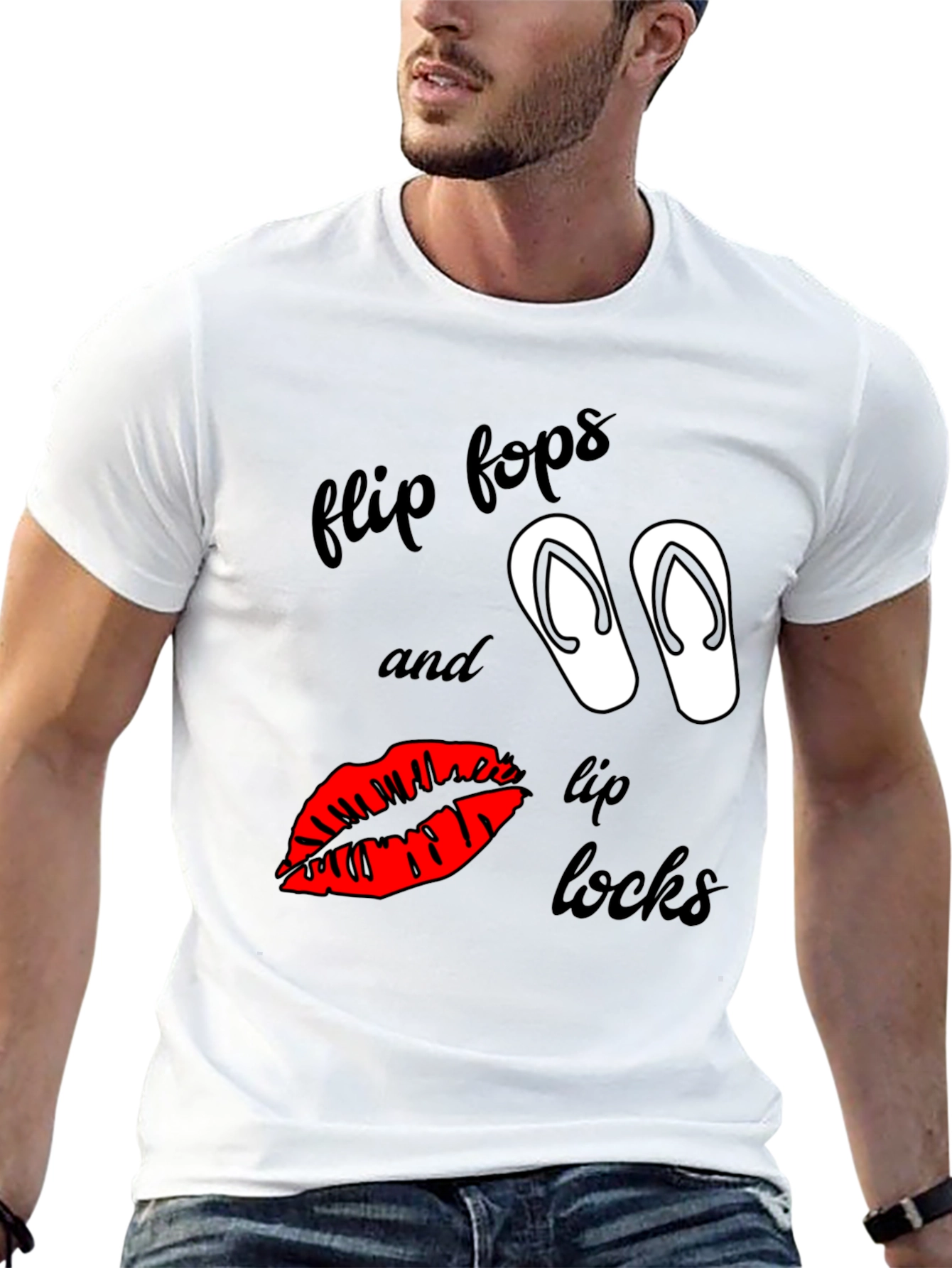 Flip Flops & Lip Locks Graphic Tee