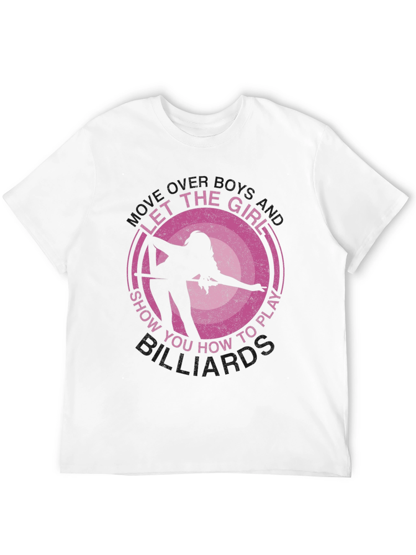 Billiards Girl Graphic T-Shirt - Pool Player Tee