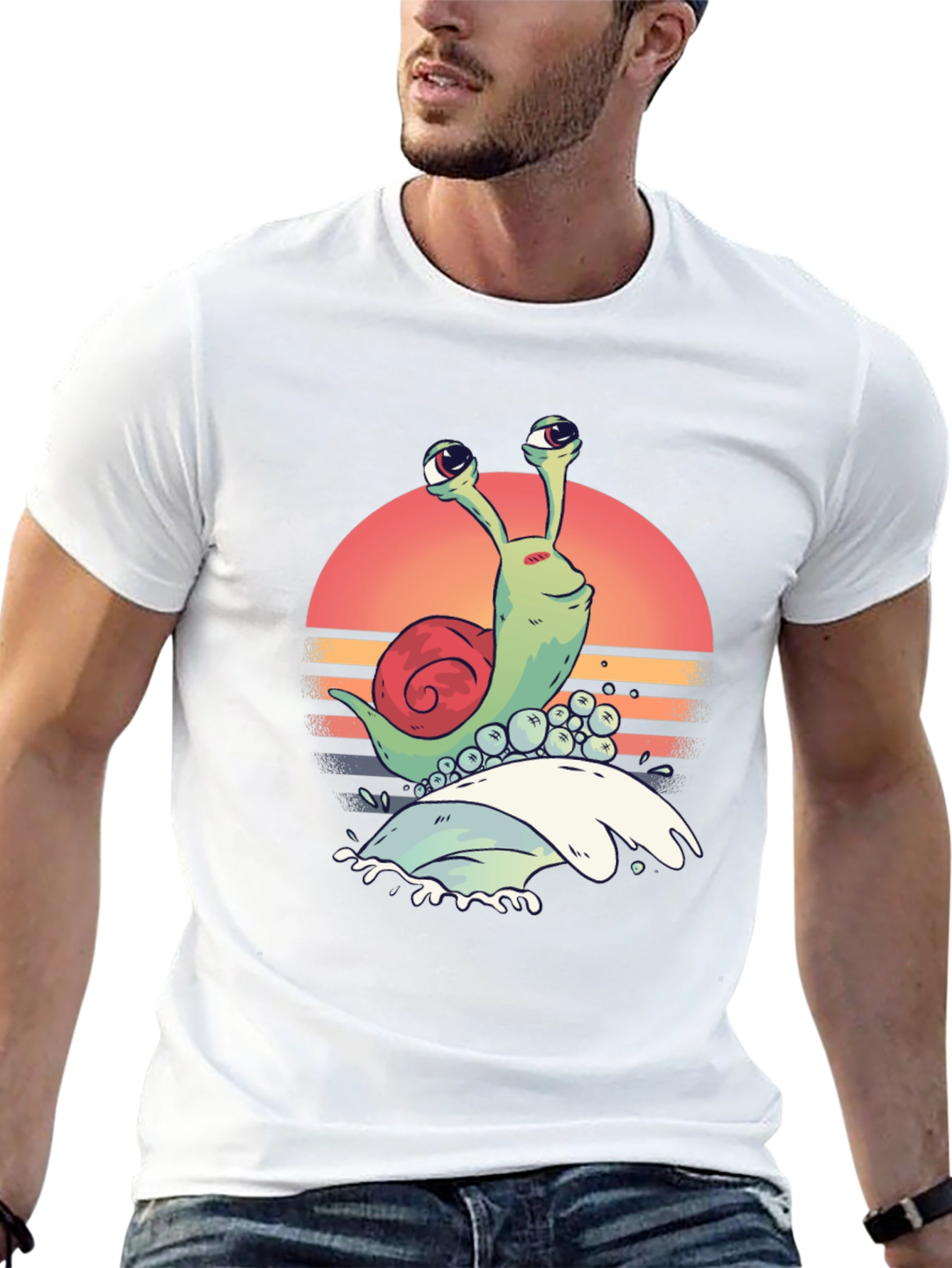 Retro Snail Graphic Tee - Unique Print
