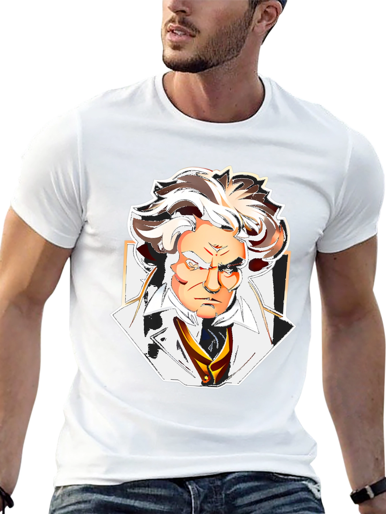 Beethoven Graphic Tee - Classic Musician Design