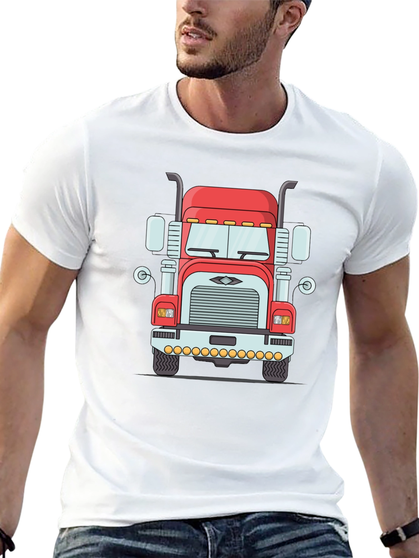Trucker T-Shirt: Classic Big Rig Design