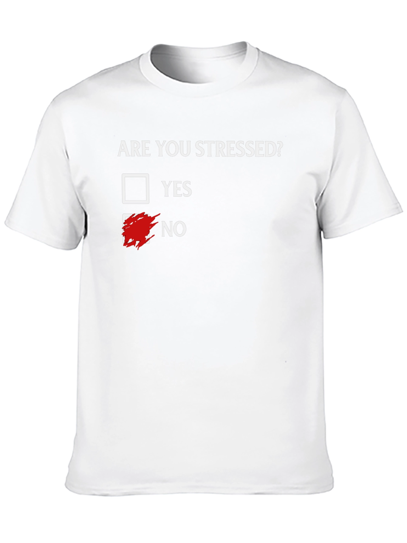 Funny Stressed? No T-Shirt - Black Cotton Tee