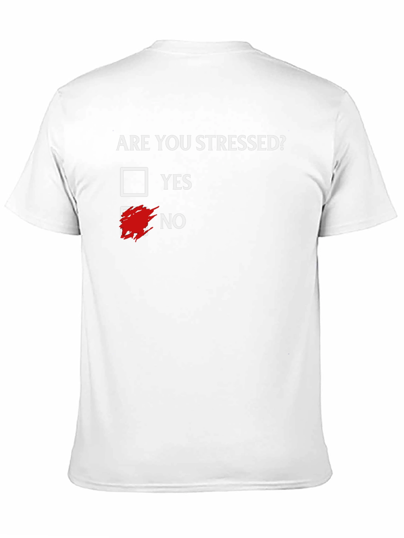 Funny Stressed? No T-Shirt - Black Cotton Tee