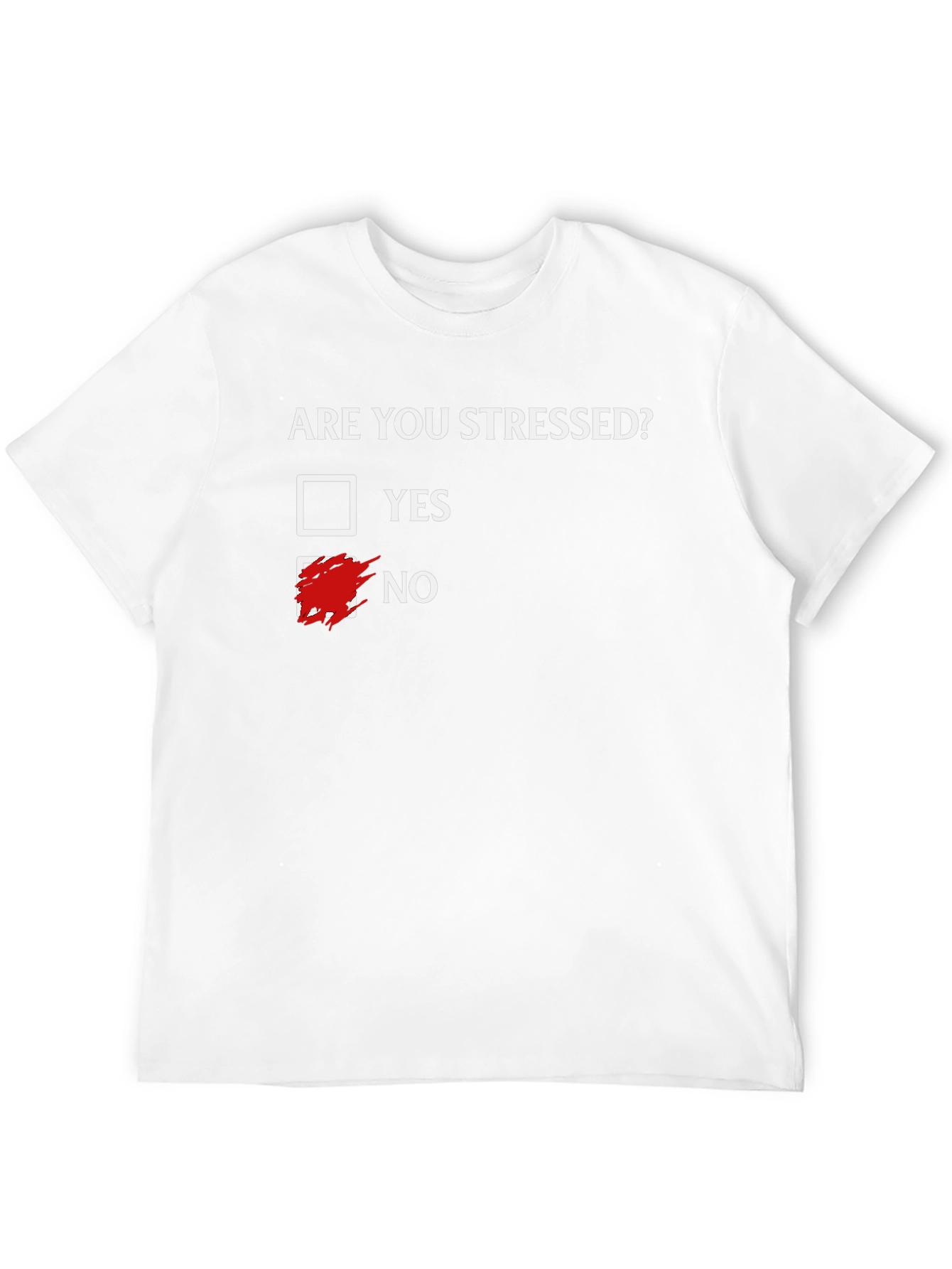 Funny Stressed? No T-Shirt - Black Cotton Tee