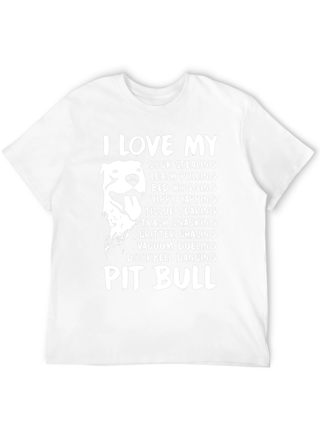 I Love My Pit Bull Dog Graphic T-Shirt