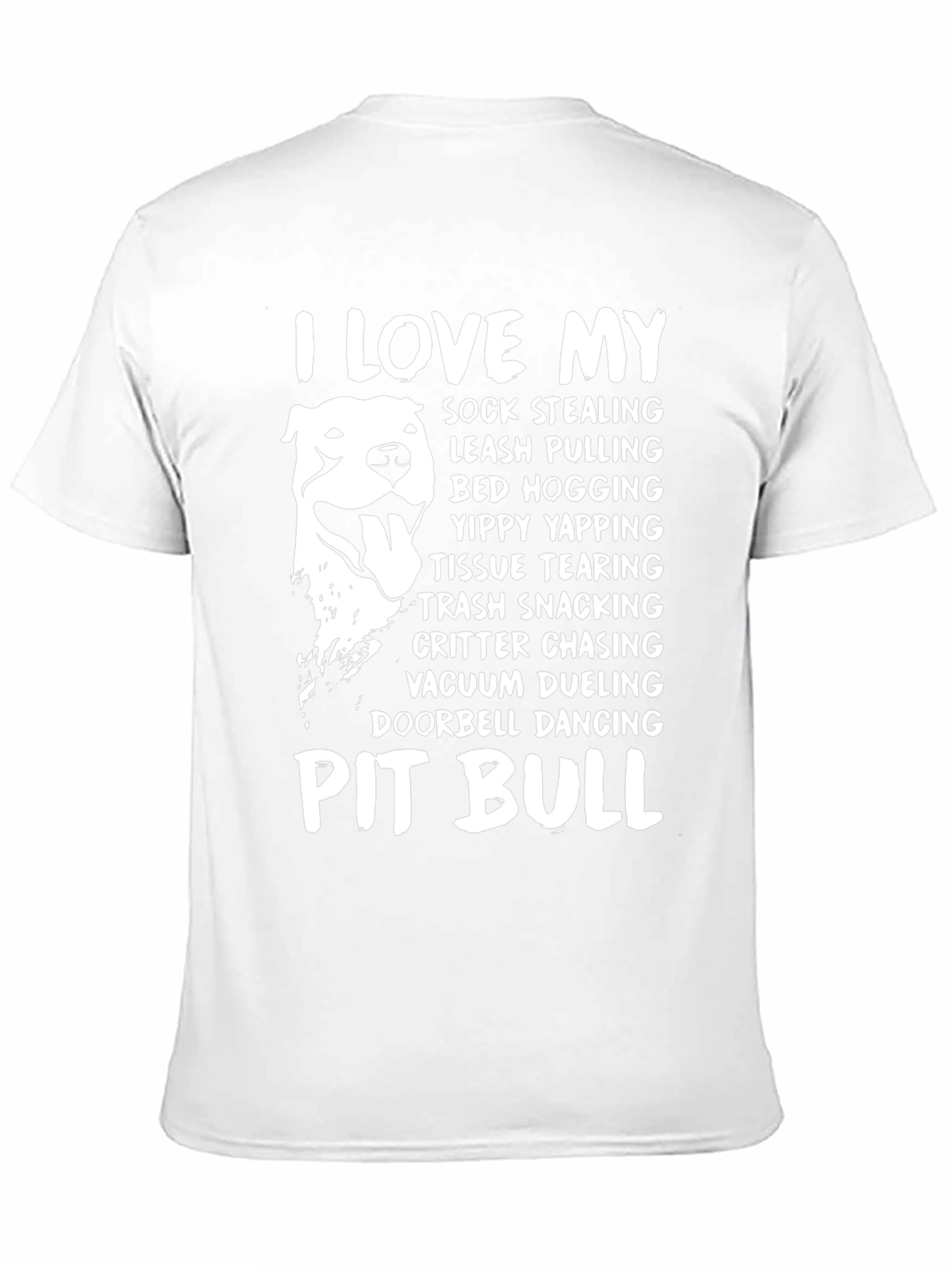 I Love My Pit Bull Dog Graphic T-Shirt