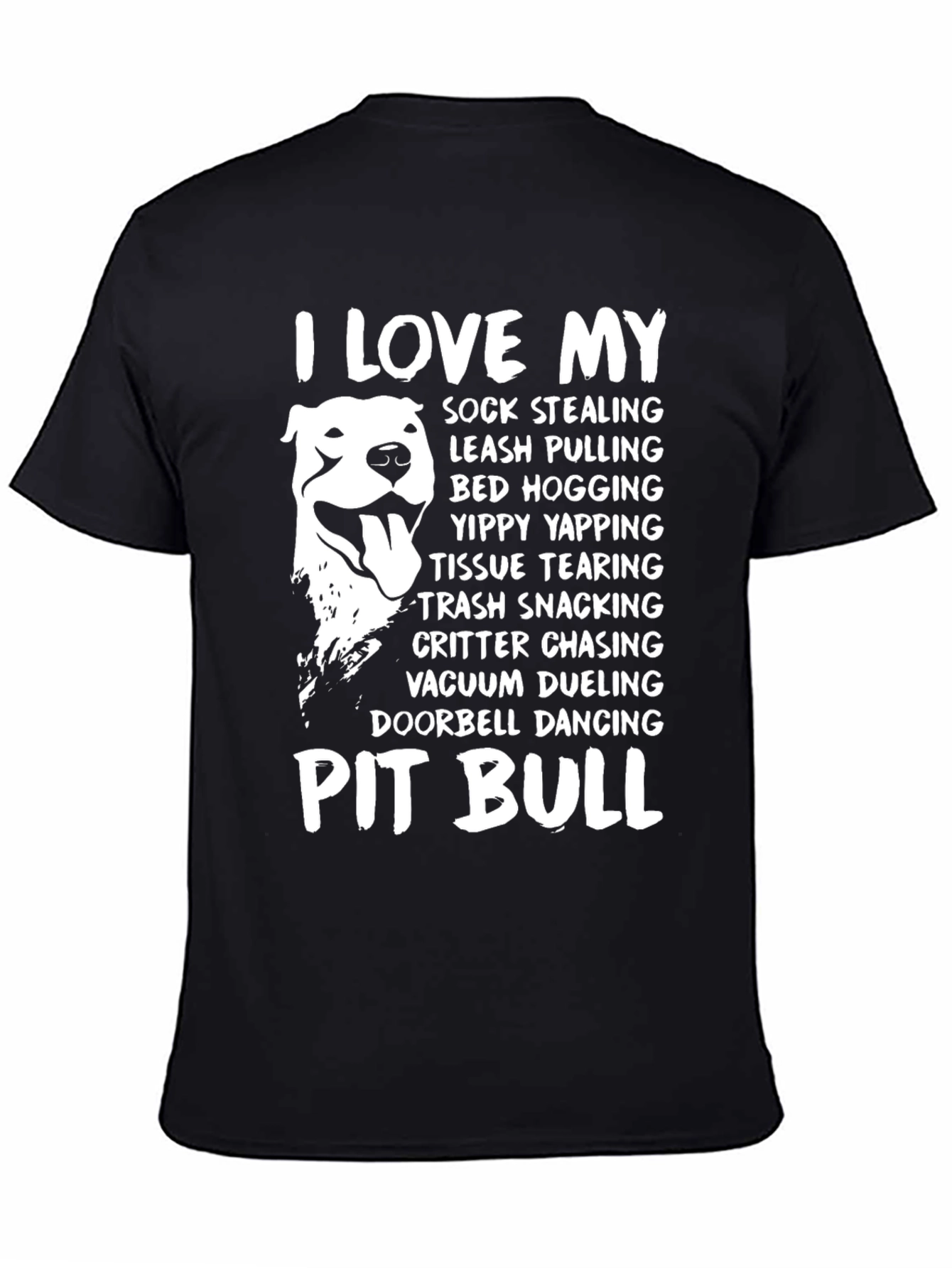 I Love My Pit Bull Dog Graphic T-Shirt