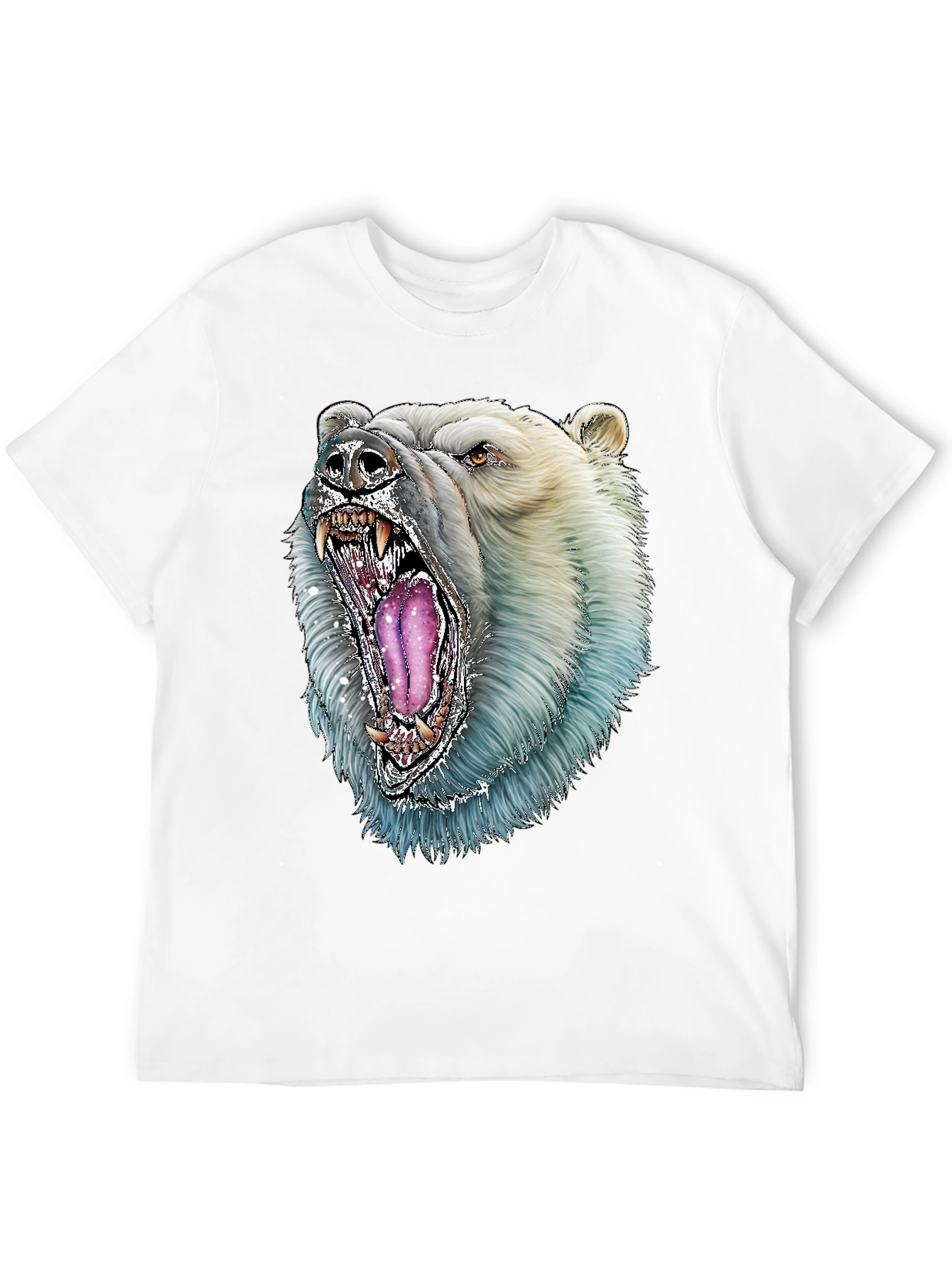 Polar Bear Graphic Tee - Fierce Animal Design