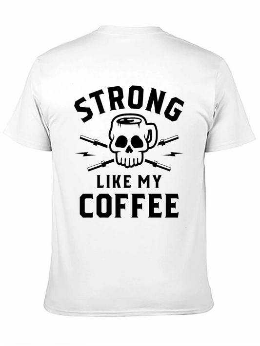 Strong Like My Coffee Black Graphic Tee