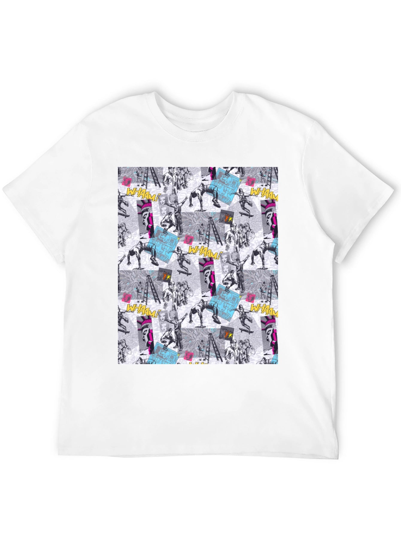 Edgy Comic Print Black T-Shirt