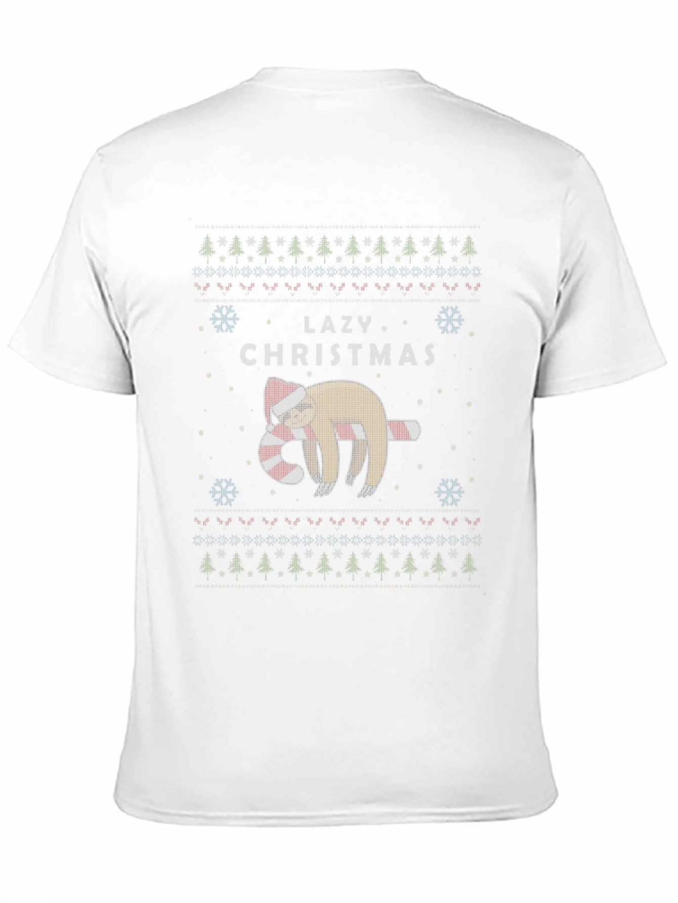 Lazy Christmas Sloth Ugly Christmas Sweater T-Shirt