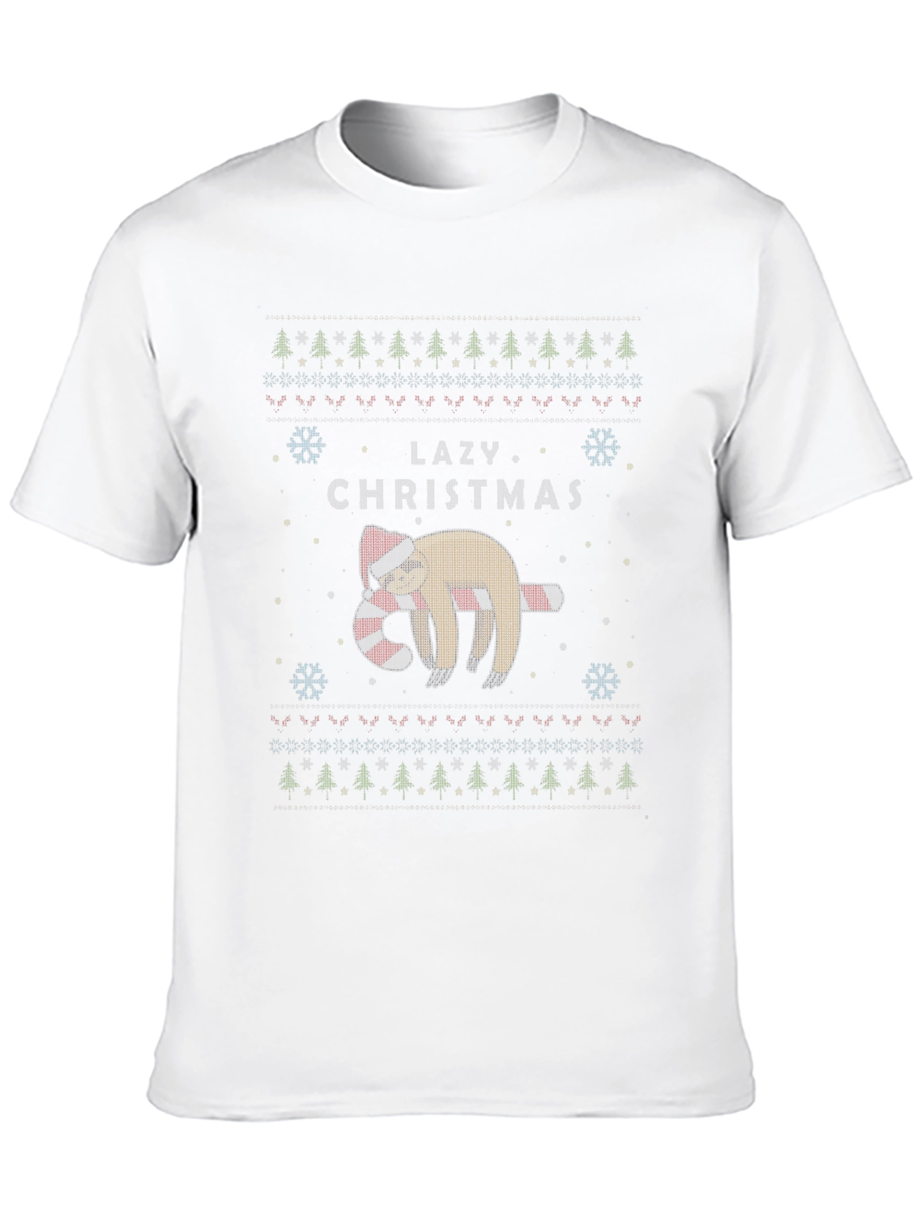 Lazy Christmas Sloth Ugly Christmas Sweater T-Shirt