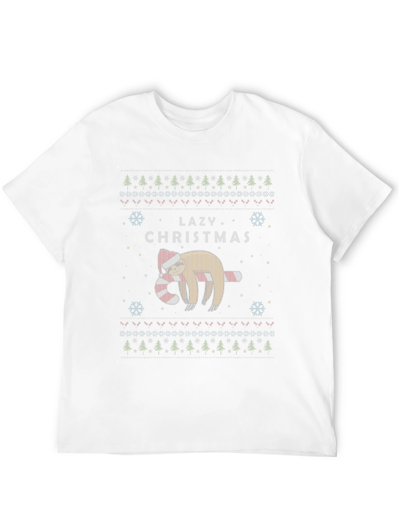Lazy Christmas Sloth Ugly Christmas Sweater T-Shirt