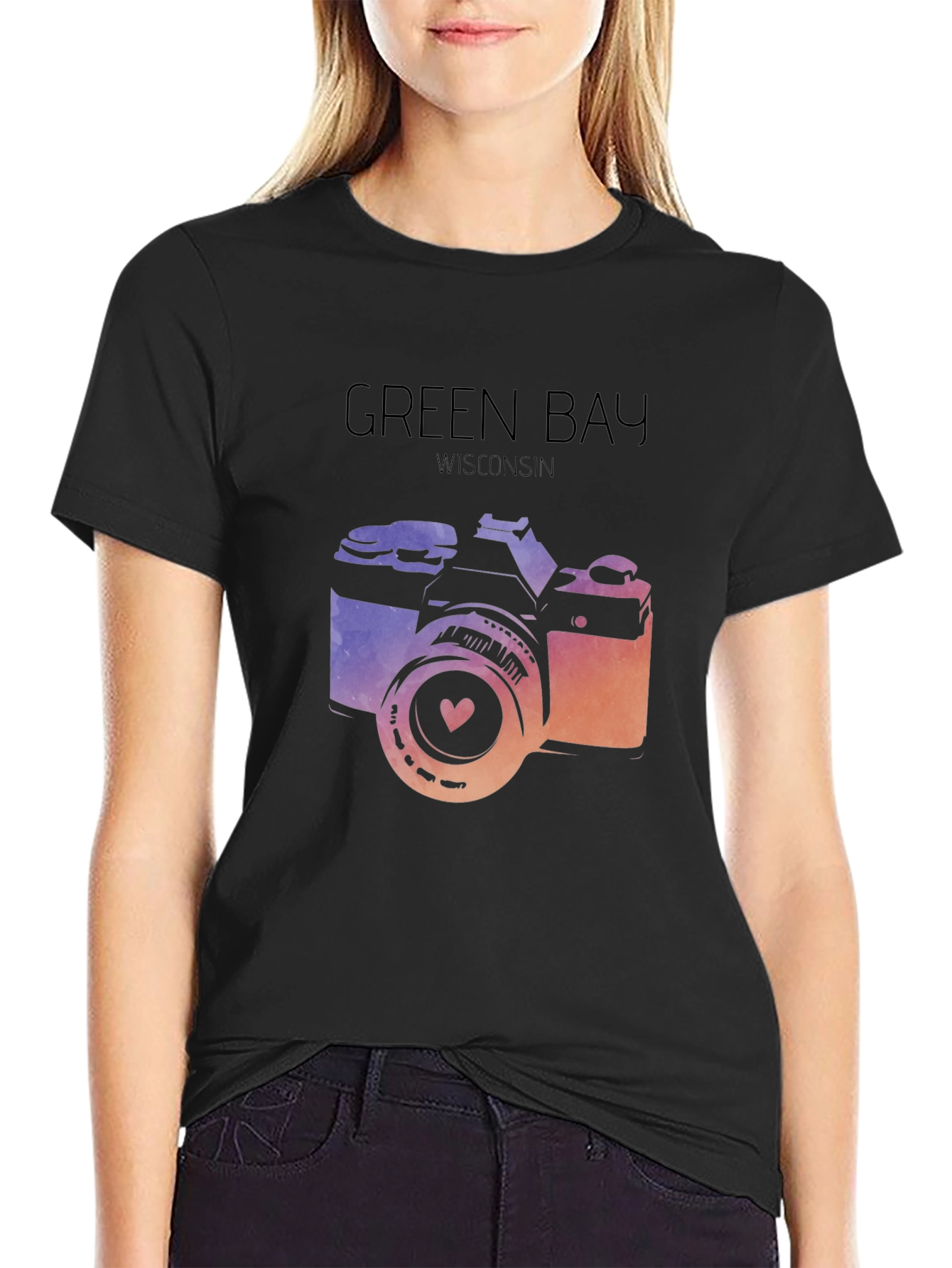 Green Bay Wisconsin Camera Graphic Tee
