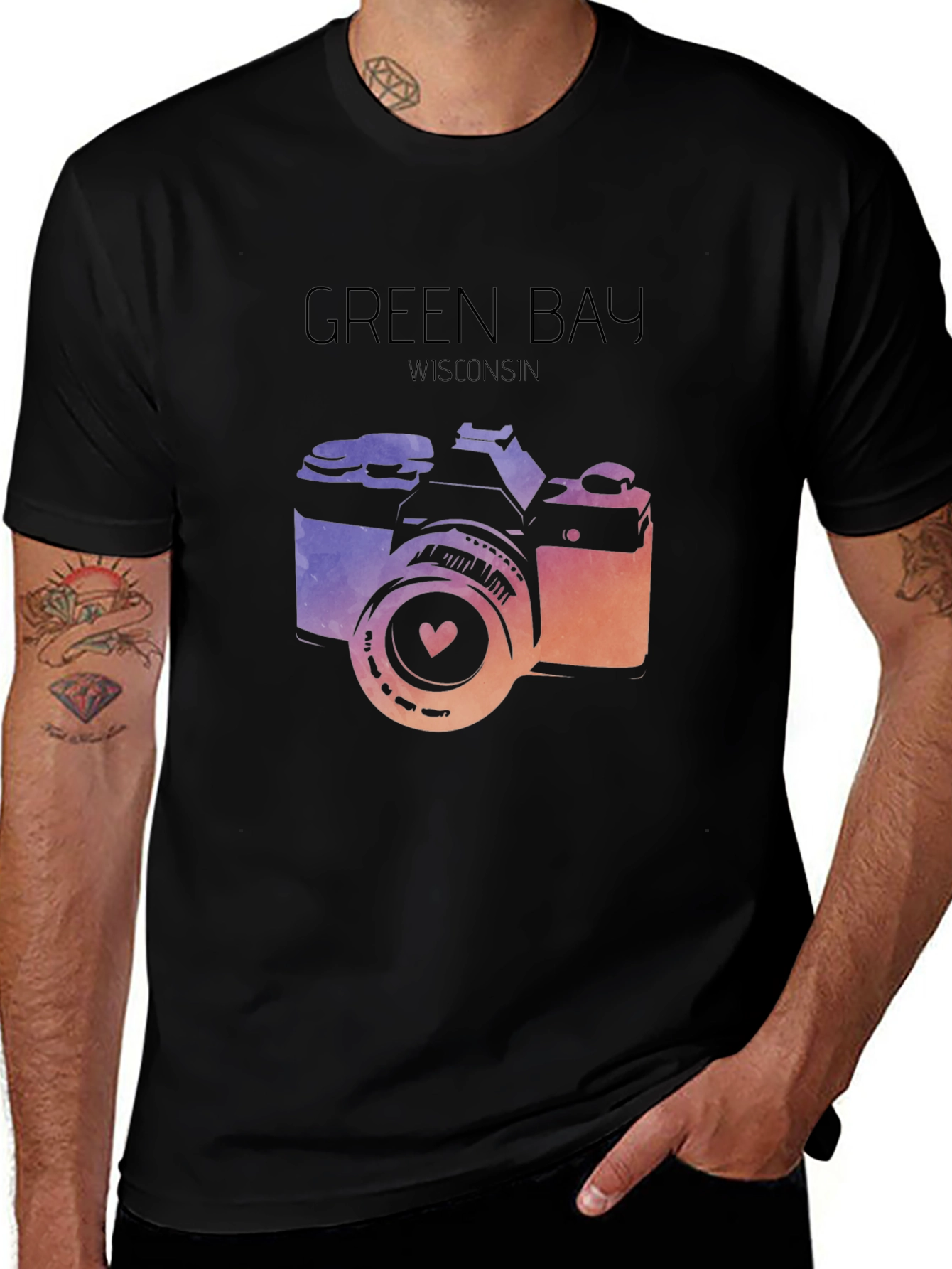 Green Bay Wisconsin Camera Graphic Tee