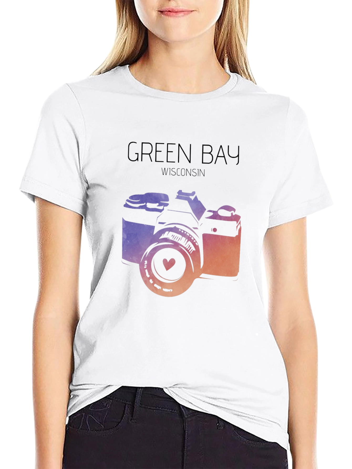 Green Bay Wisconsin Camera Graphic Tee