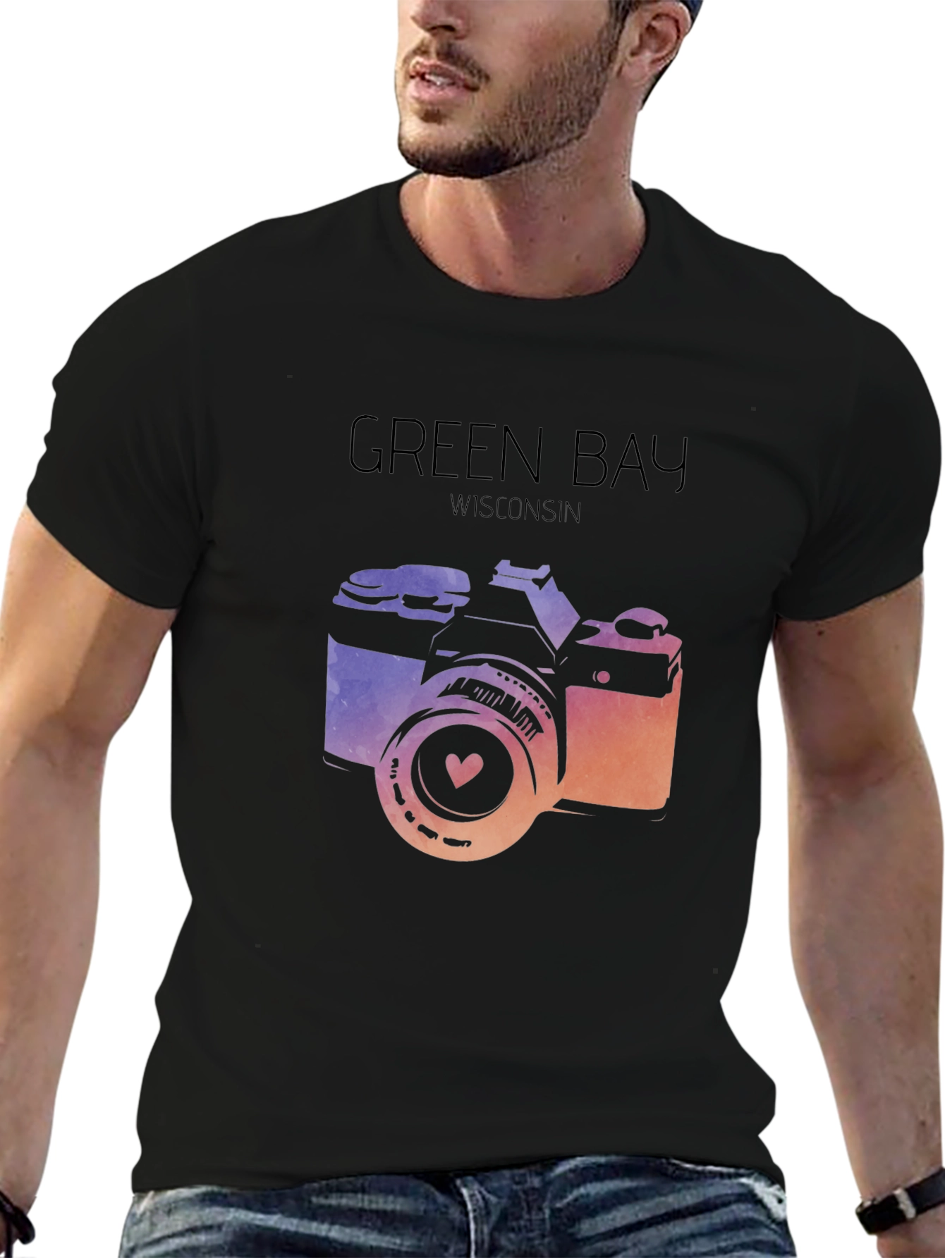 Green Bay Wisconsin Camera Graphic Tee