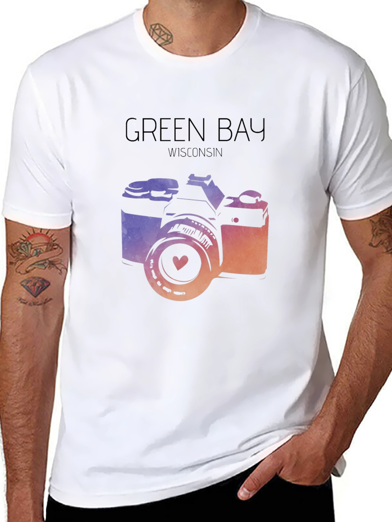 Green Bay Wisconsin Camera Graphic Tee