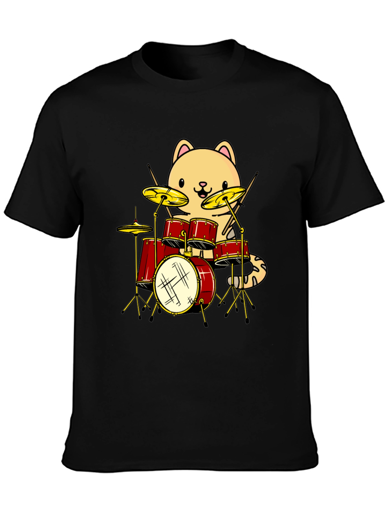 Cat Drummer Graphic Tee