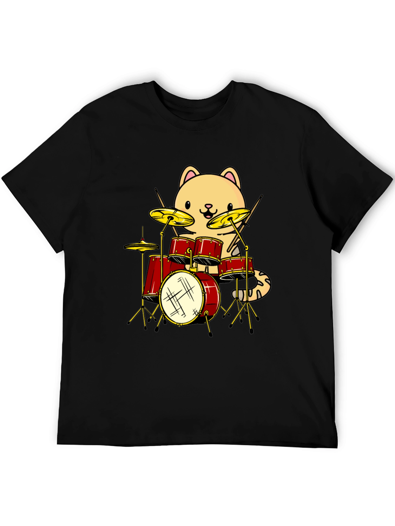 Cat Drummer Graphic Tee