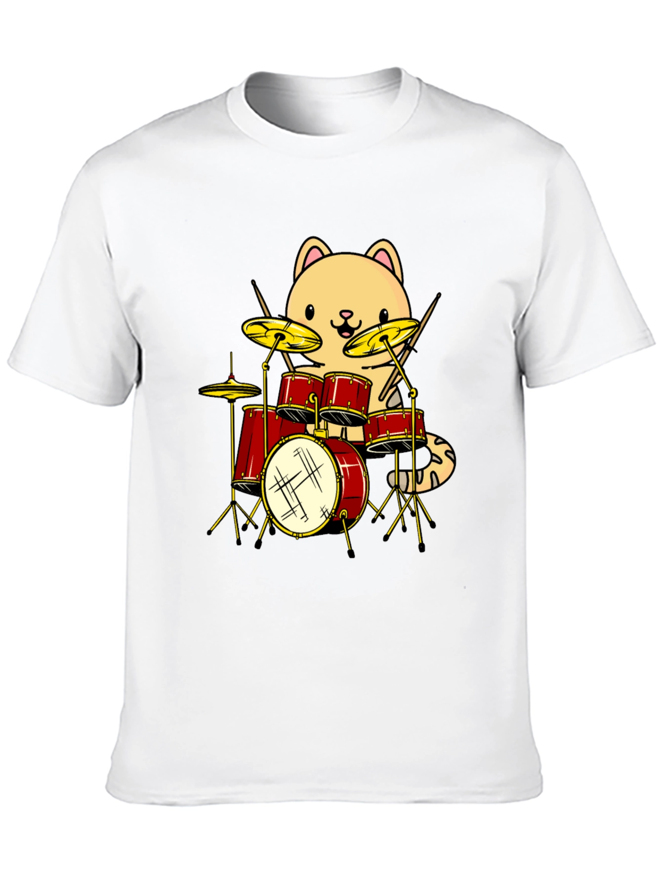Cat Drummer Graphic Tee