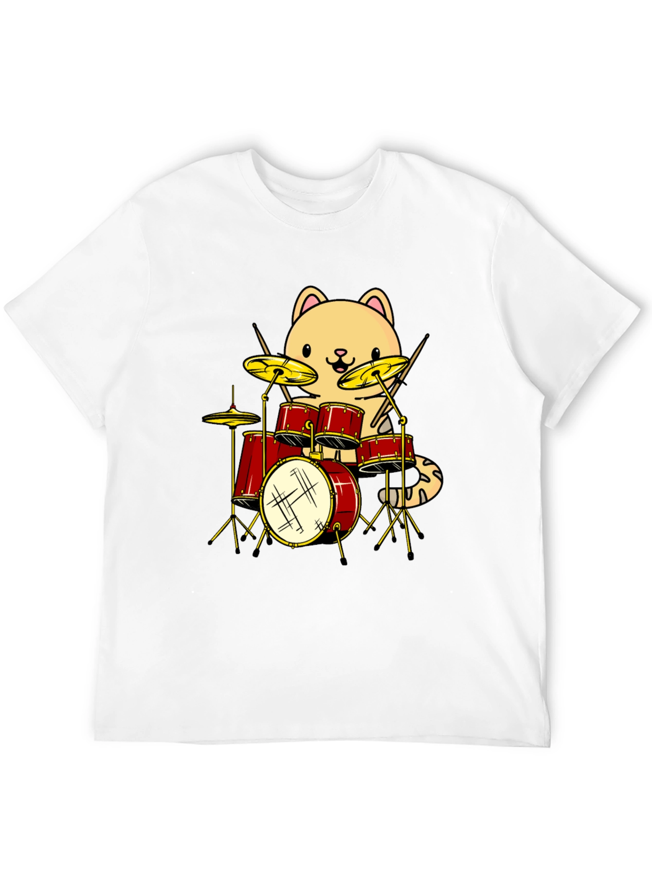 Cat Drummer Graphic Tee
