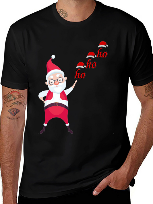 Santa Claus Ho Ho Ho Graphic Tee - Holiday Cheer!