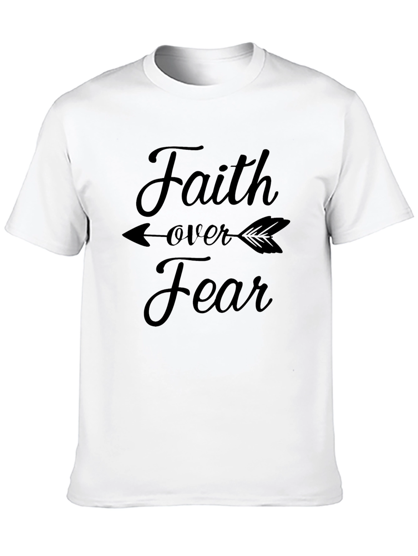 Faith Over Fear Graphic Tee - Inspirational Black T-Shirt