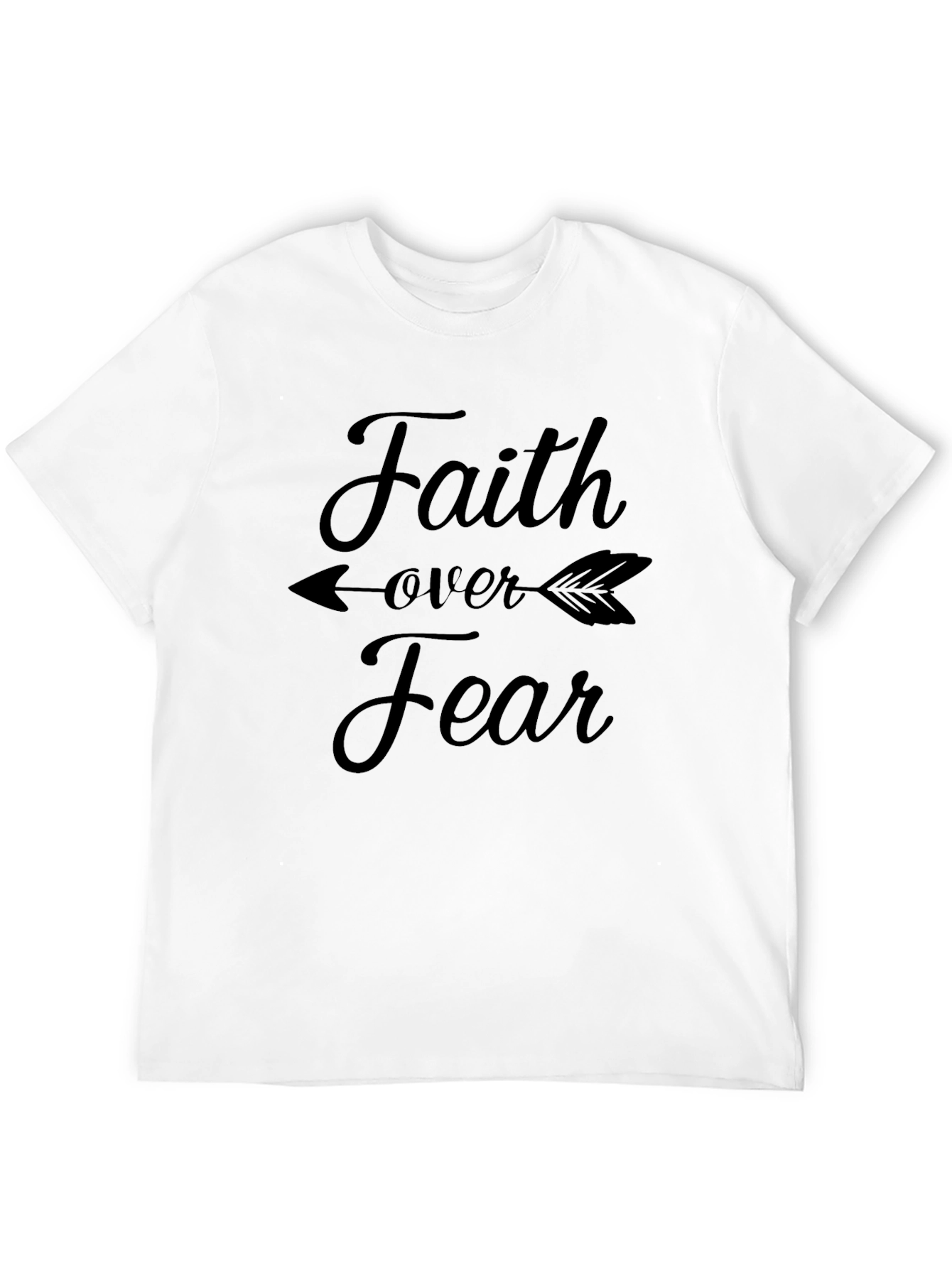 Faith Over Fear Graphic Tee - Inspirational Black T-Shirt