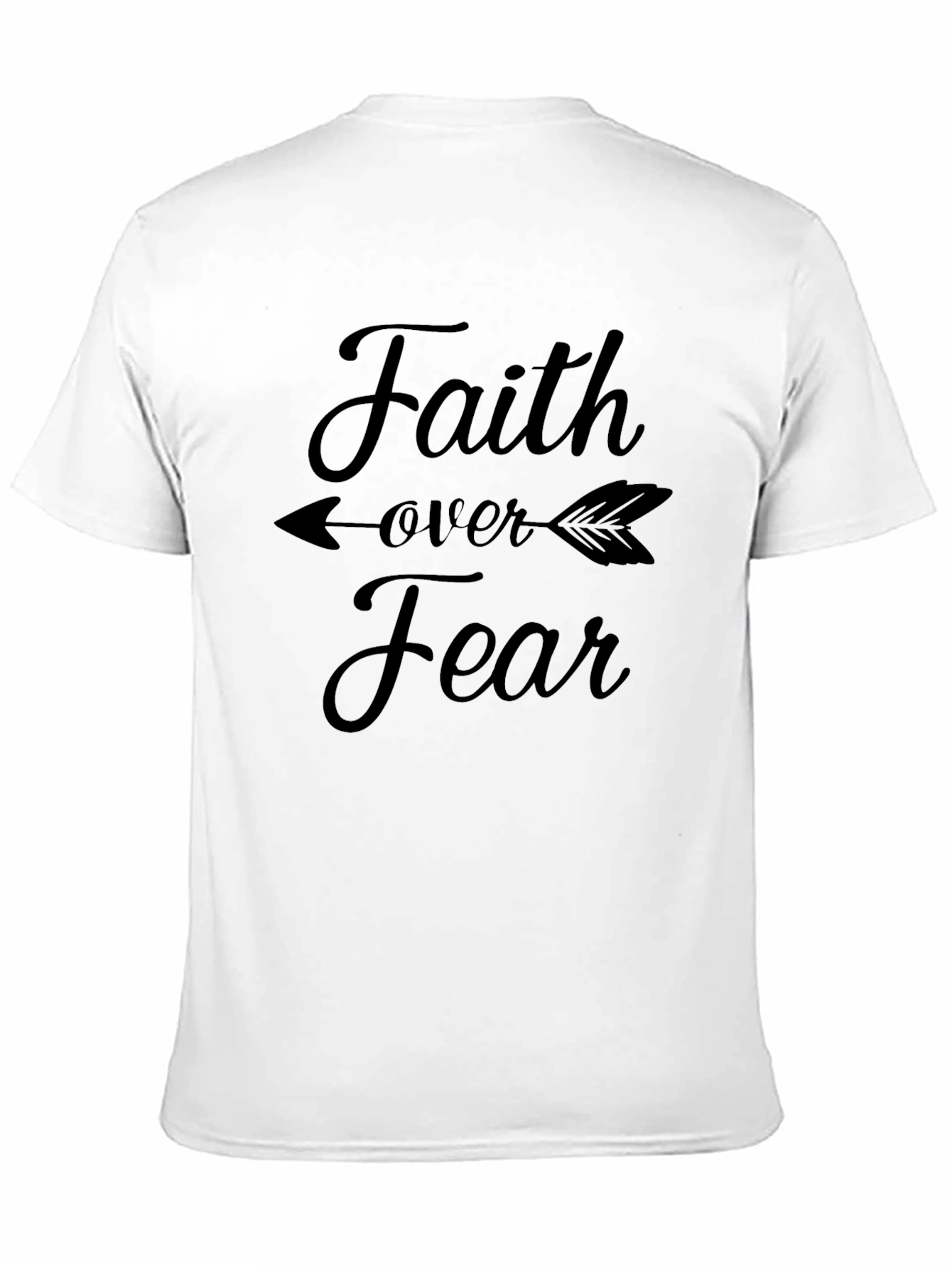Faith Over Fear Graphic Tee - Inspirational Black T-Shirt